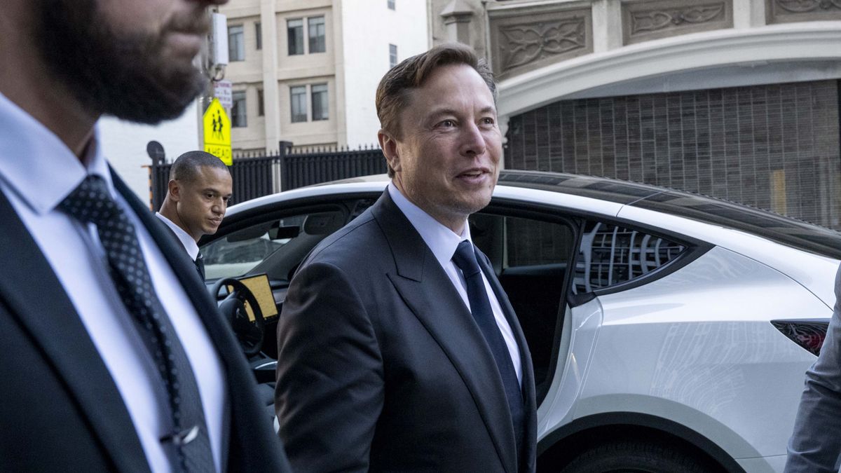 Shareholder Trial Against Tesla And Elon MuskElon Musk, chief executive officer of Tesla Inc., center, departs court in San Francisco, California, US, on Tuesday, Jan. 24, 2023. Investors suing Tesla and Musk argue that his August 2018 tweets about taking Tesla private with funding secured were indisputably false and cost them billions of dollars by spurring wild swings in Tesla's stock price. Photographer: Marlena Sloss/Bloomberg via Getty ImagesBloombergu.s.a., us, americas, courts, u.s., court, trial, judiciary, north american, united states of america, american