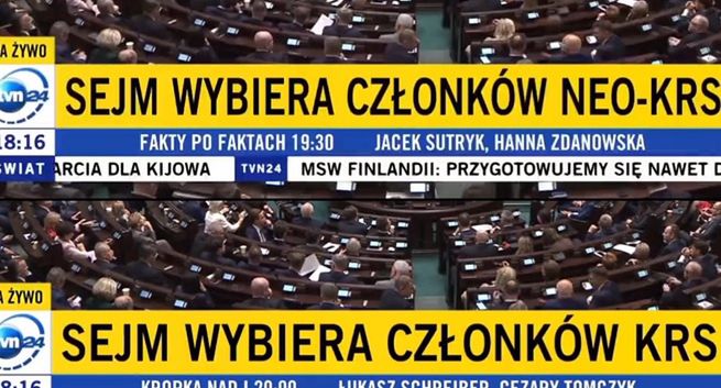 W TVN24 zmieniono neo-KRS na KRS. „Przestawienie wajchy na żywo”