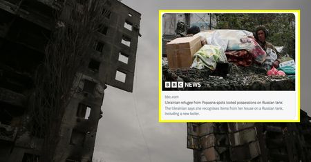 Rosjanin wiózł je na czołgu. Ukrainka rozpoznała swoje rzeczy