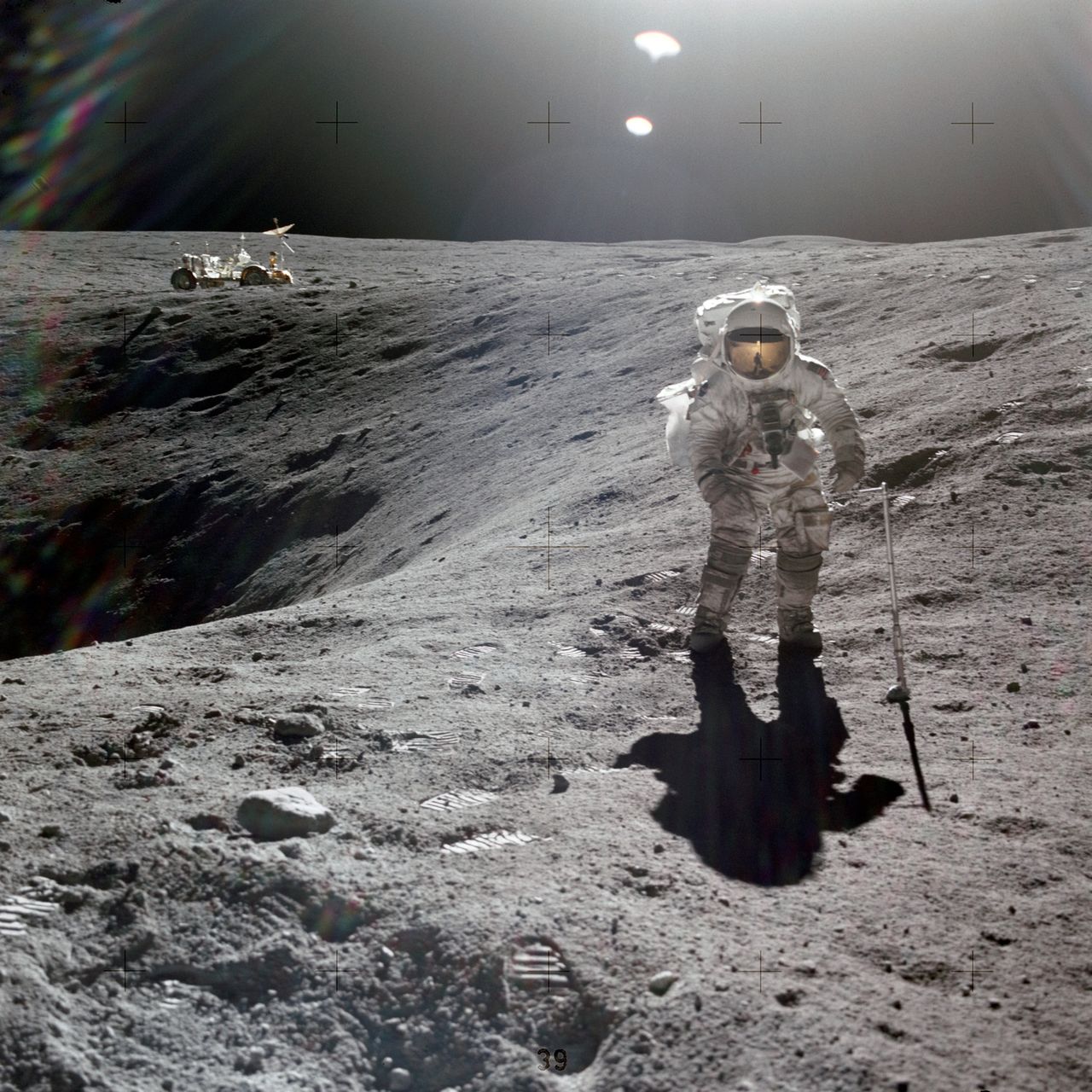 Charles Duke Jr. on the surface of the Moon