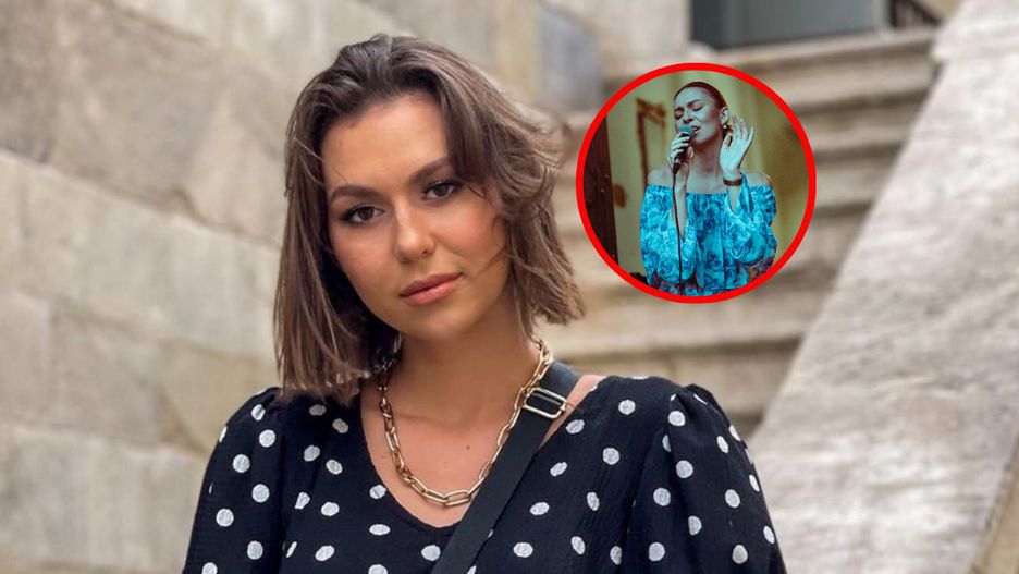 Karolina Pękalska śpiewa na krakowskim Rynku