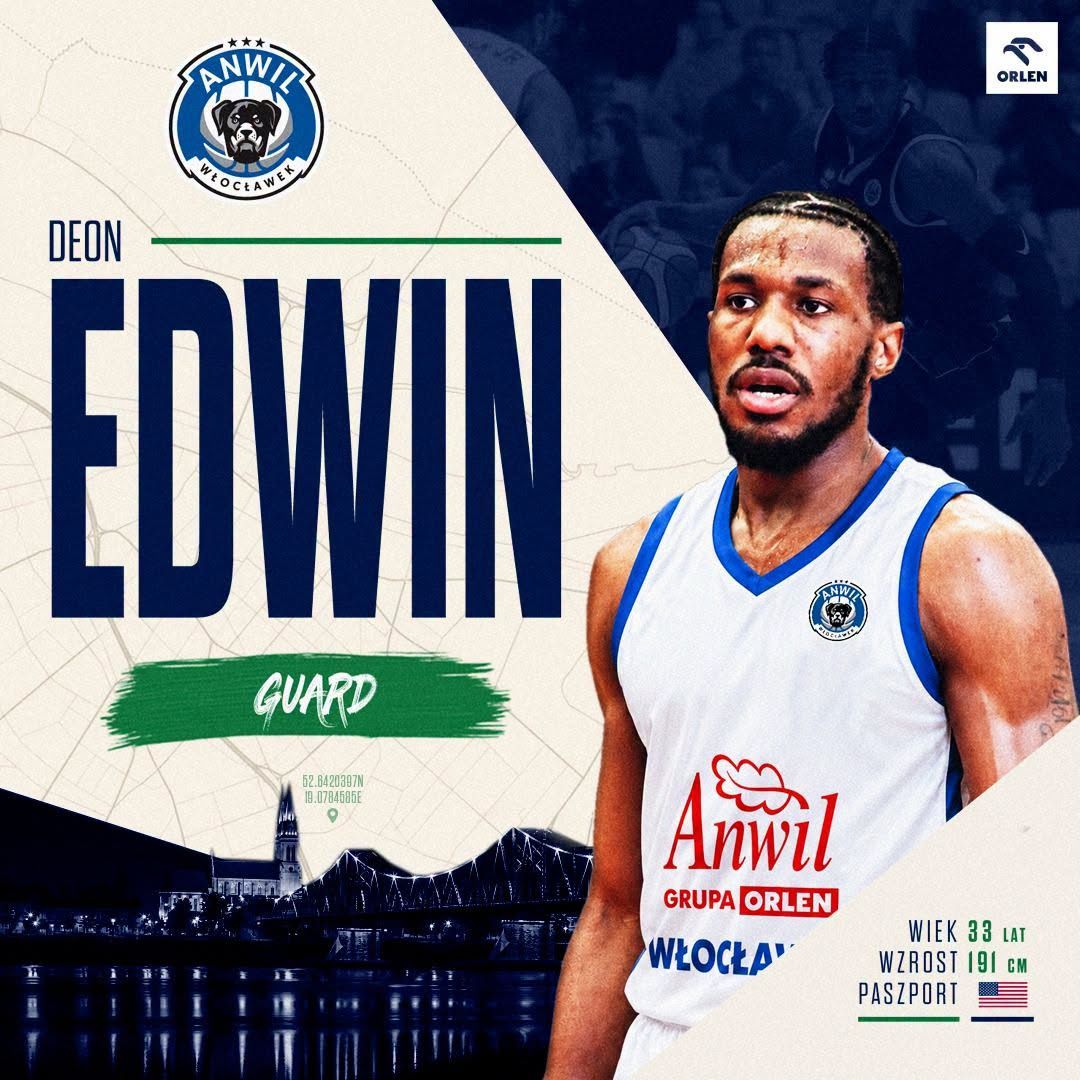 Deon Edwin nowym zawodnikiem Anwilu Włocławek