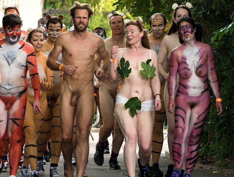Protest w bronze dzikich tygrysów w Londynie