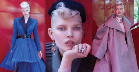 Ola Rudnicka w stylizacjach haute couture na trzech okładkach serbskiego "Harper's Bazaar"