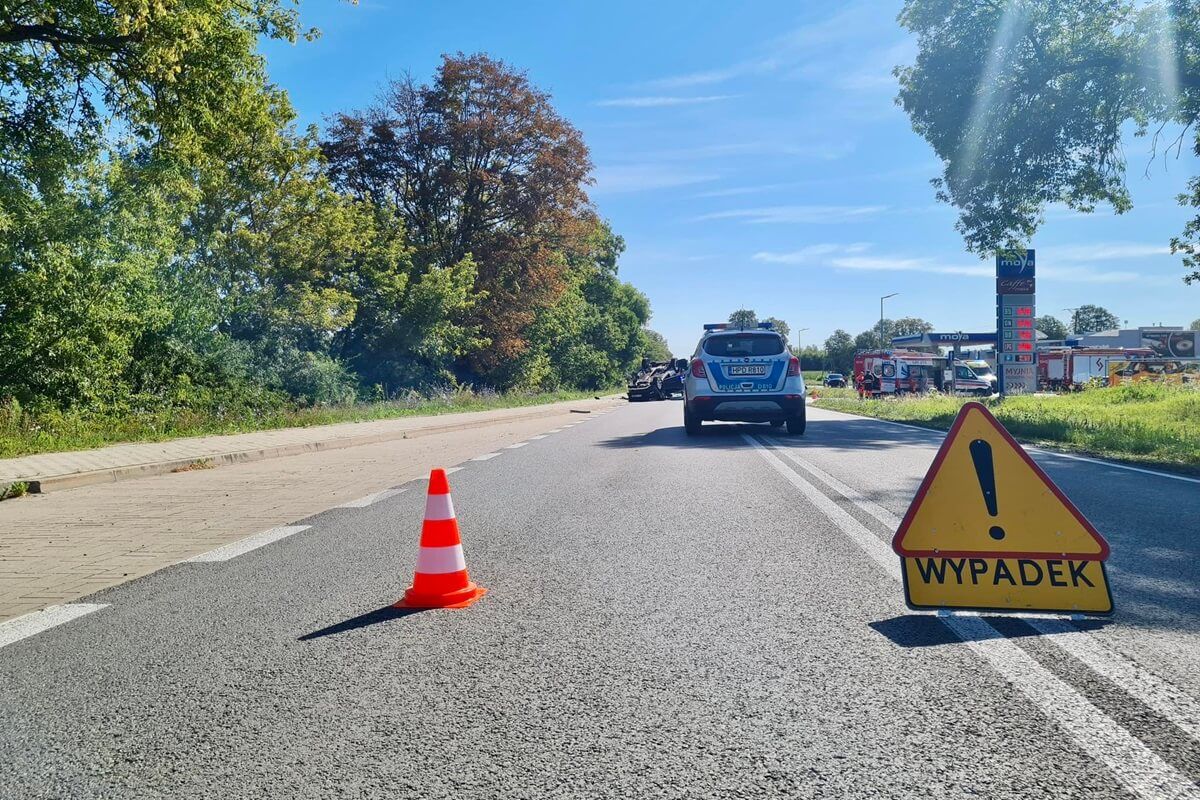 Wypadek w Ułężu: czołowe zderzenia opla z hyundaiem