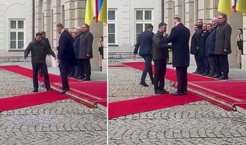 Tak Nawrocki przywitał Zełenskiego. Jest nagranie