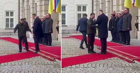 Tak Nawrocki przywitał Zełenskiego. Jest nagranie