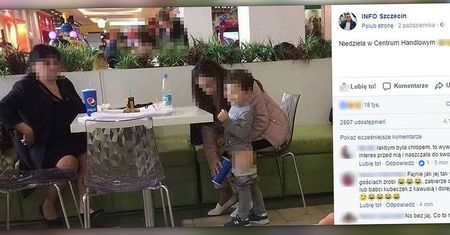 Dziecko oddało mocz do kubka w centrum handlowym? Prawda okazała się inna