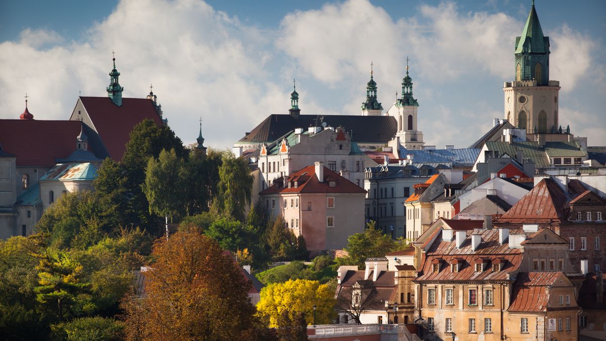 Stare miasto w Lublinie jesienią