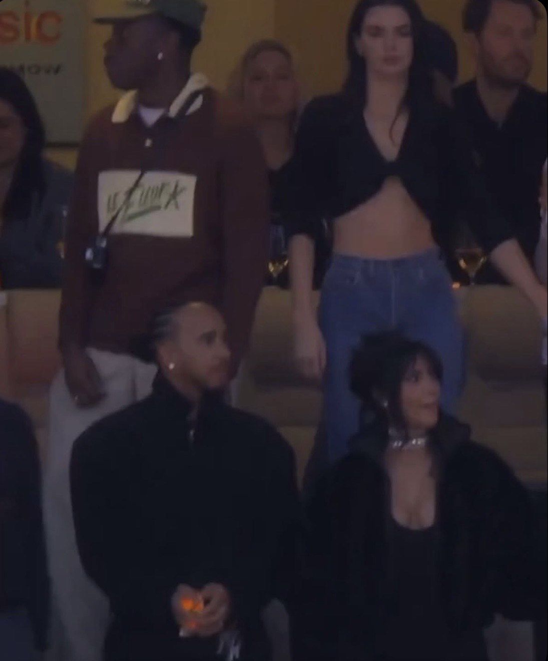 Kendall Jenner, Lewis Hamilton i Kim Kardashian