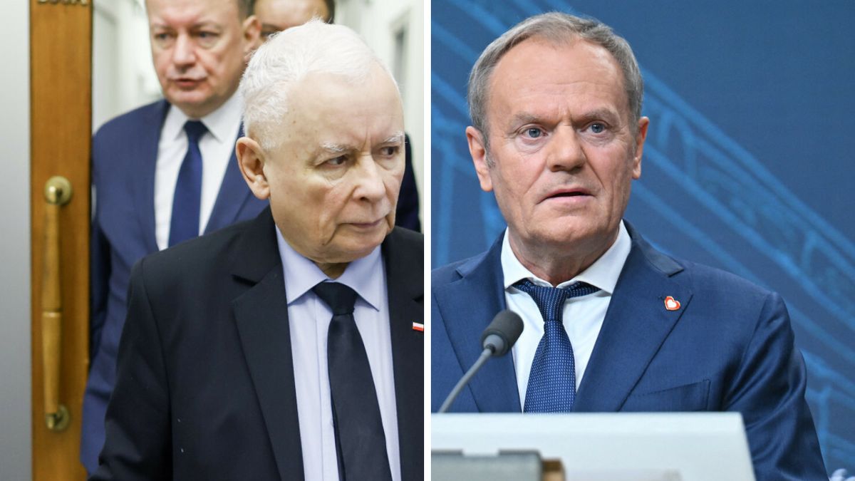 Liderzy PiS i KO: Jarosław Kaczyński i Donald Tusk
