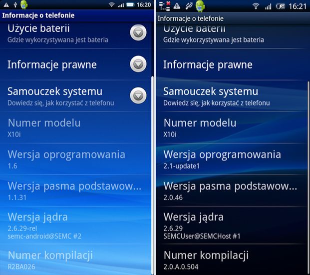 Sony Ericsson Xperia X10 z Androidem 2.1 - test 5