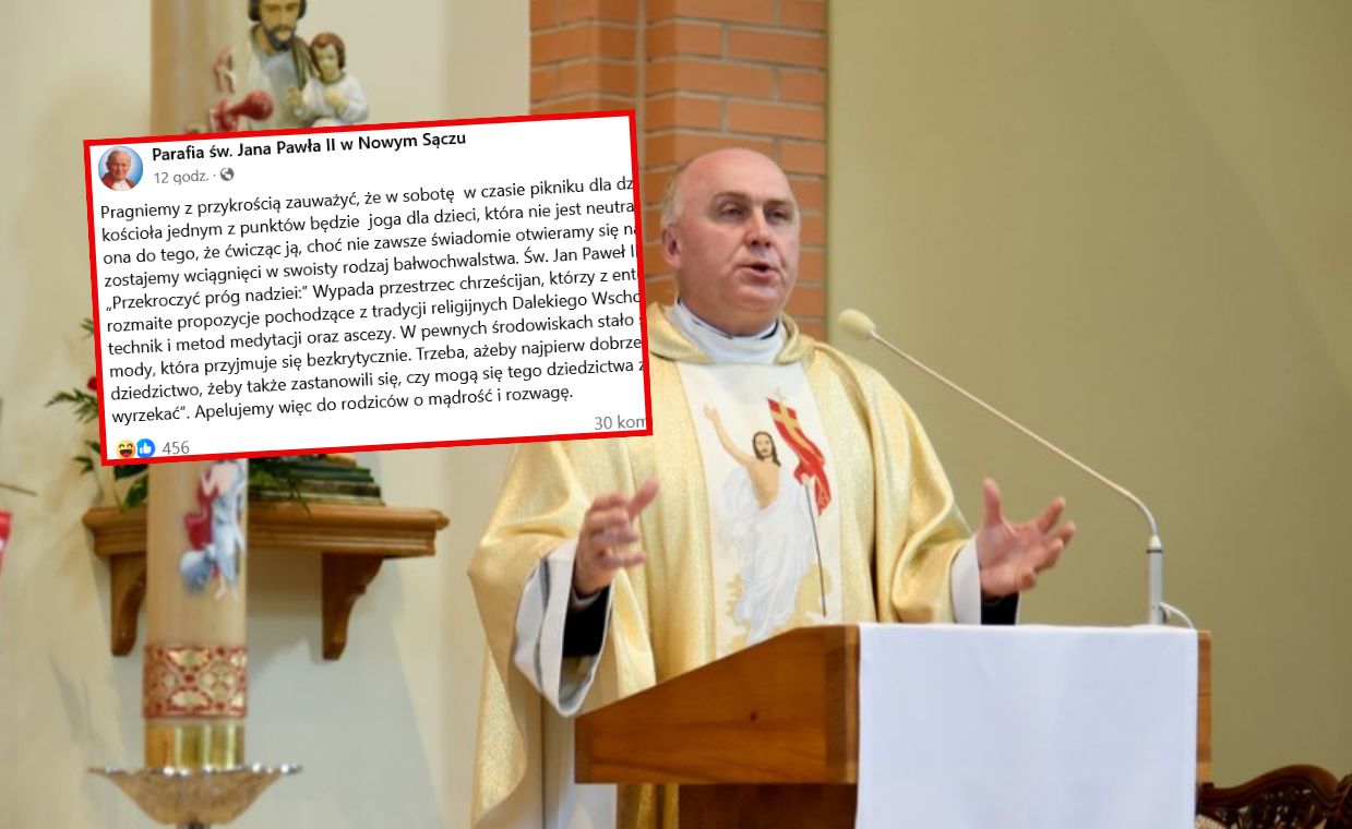 Afera w Nowym Sączu. Proboszcz tłumaczy się z wpisu parafii