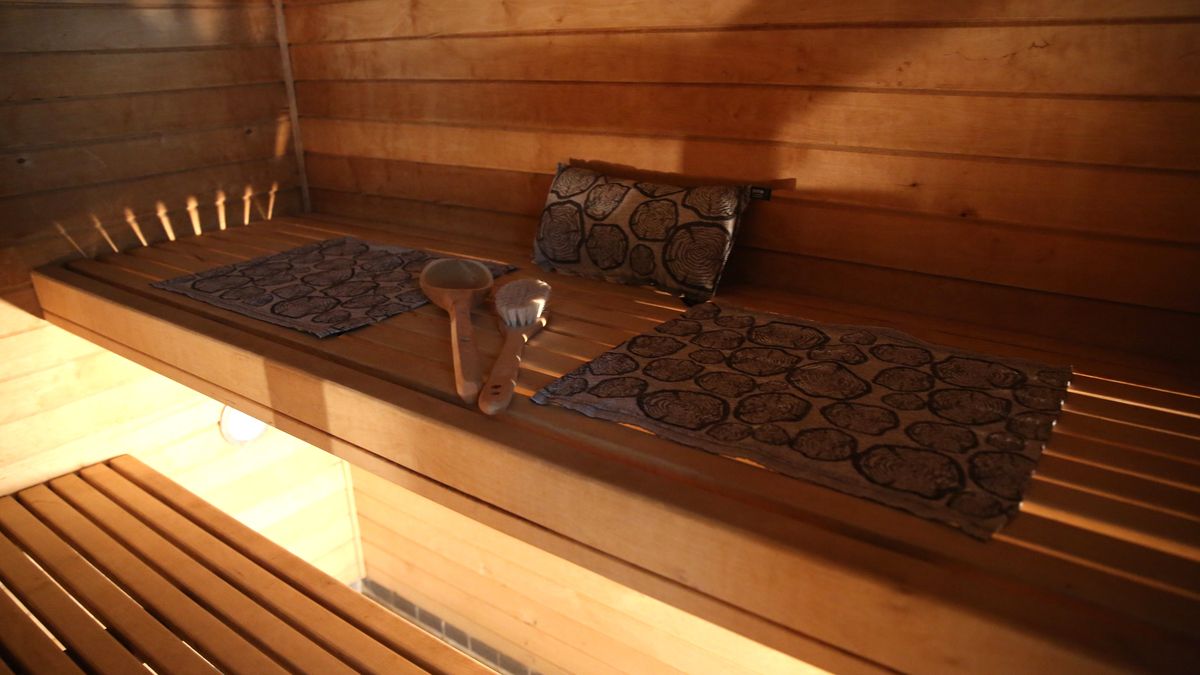 BERLIN, GERMANY - OCTOBER 21: A sauna area is seen inside the Finnish embassy during an anniversary ceremony at the Nordic Embassies Felleshus on October 21, 2024 in Berlin, Germany. The five Nordic countries and Germany marked the 25th anniversary of the Nordic Embassies in Berlin with visits by representatives of the Nordic royal families, accompanied by their respective foreign ministers as well as some heads of state.  (Photo by Adam Berry/Getty Images)