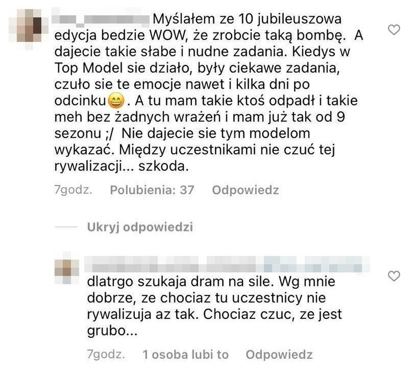 Fani "Top Model" dzielą się wrażeniami po środowym odcinku 