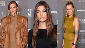 Tłum gwiazd lansuje się na WSJ Innovator Awards: Anja Rubik w skórze, Kate Moss w prześwitującej kreacji i poważna Hailey Biebier (ZDJĘCIA)