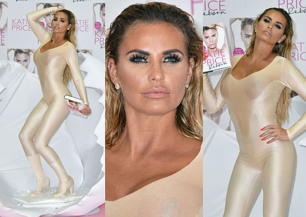 Katie Price wychodzi z jajka na premierze swojej szóstej (!) autobiografii (ZDJĘCIA)