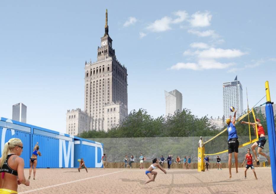 Powstaje plaża w centrum Warszawy