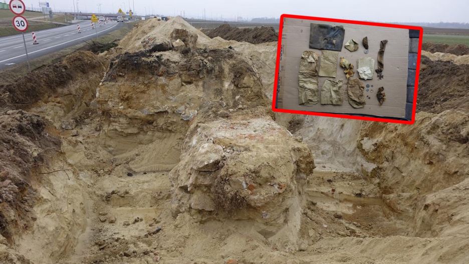 Wykopaliska podczas budowy DK46 w Nysie.