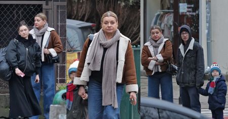 Małgorzata Ostrowska-Królikowska wywiązuje się z obowiązków babci. Spotkała się z dziećmi, po czym zabrała wnuka na kurczaka w panierce
