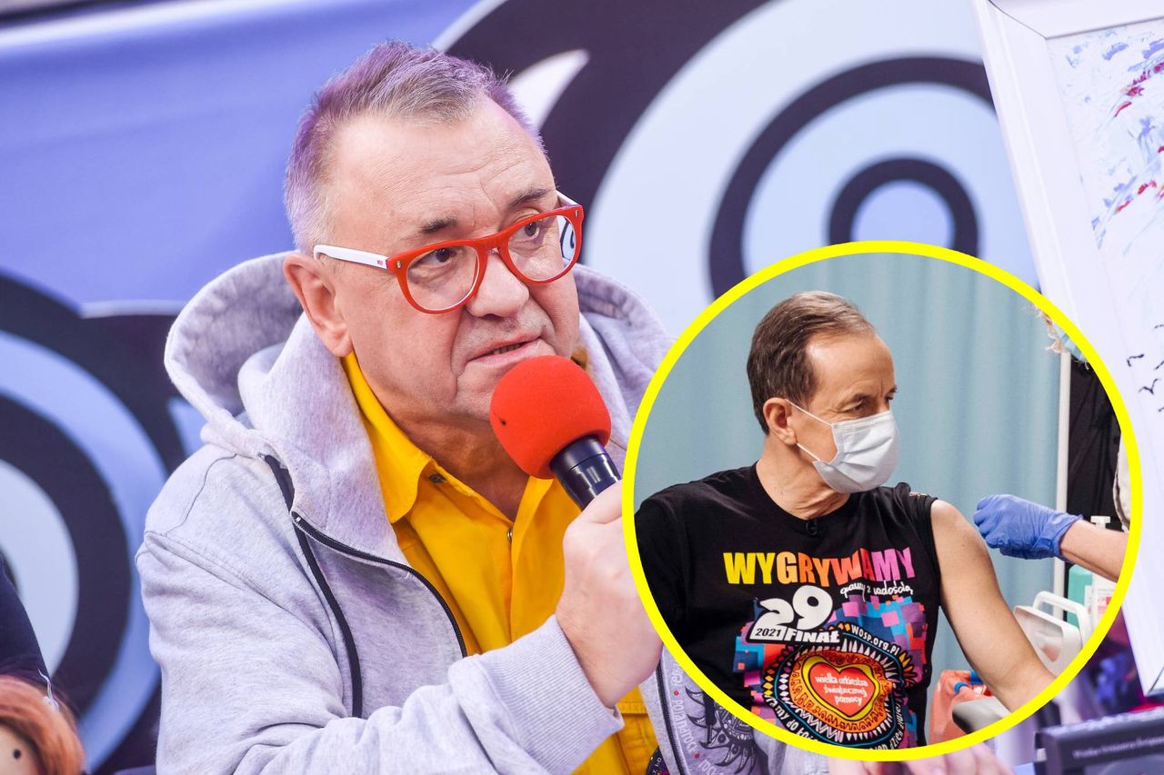 Grodzki zaszczepił się w koszulce WOŚP-u. Owsiak komentuje