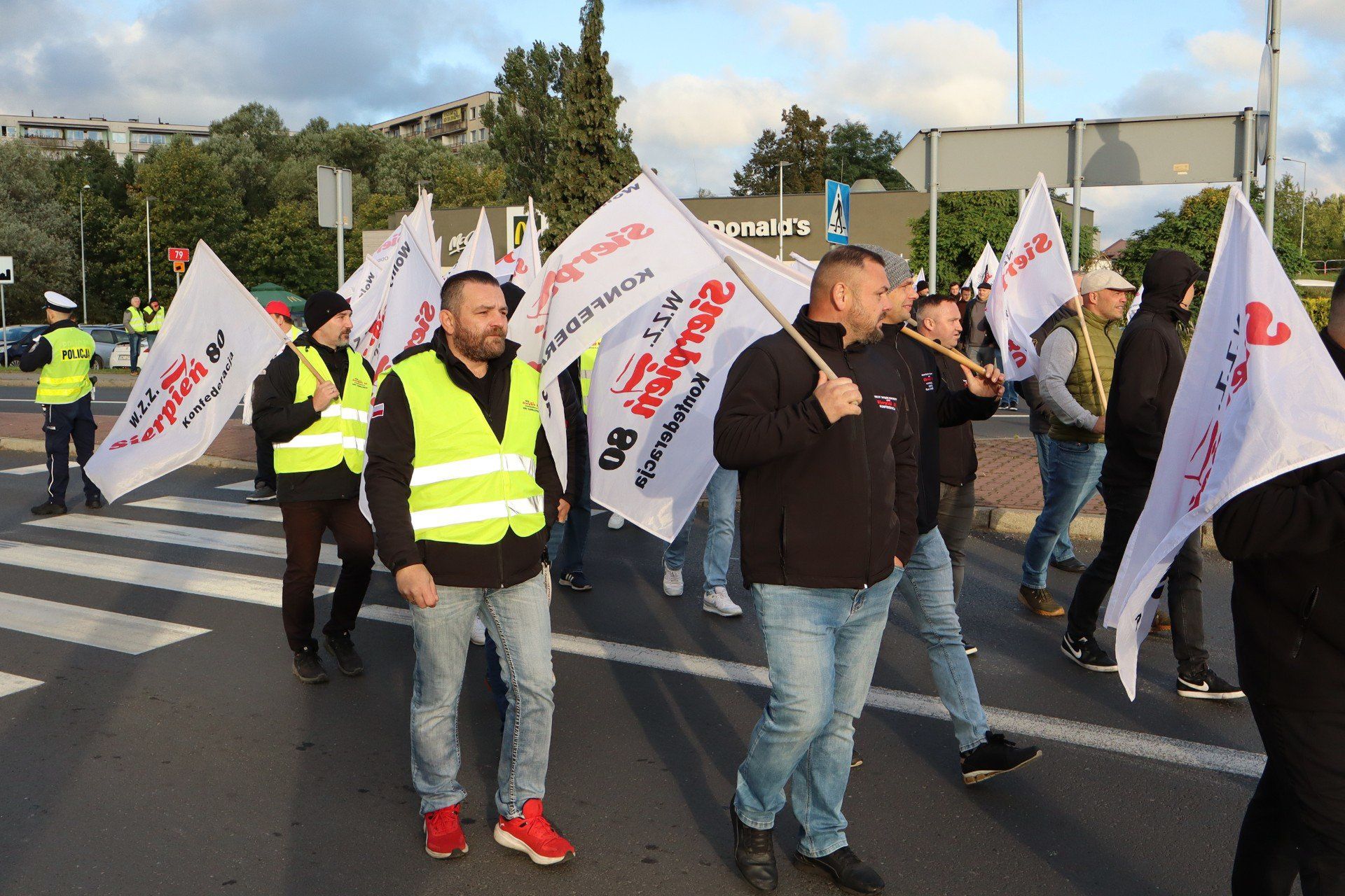 Protest pracowników Valeo w Chrzanowie