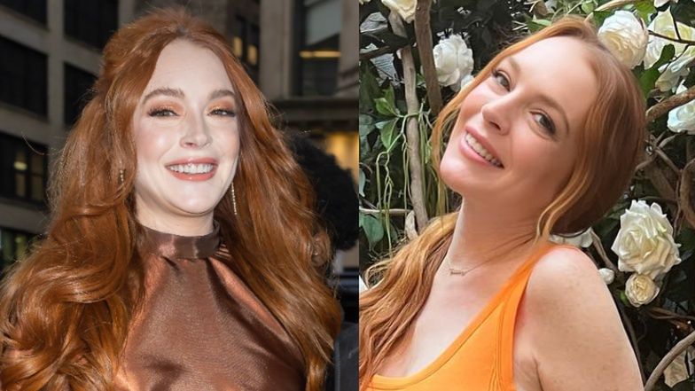Lindsay Lohan relacjonuje baby shower, prezentując dużych rozmiarów ciążowy brzuch