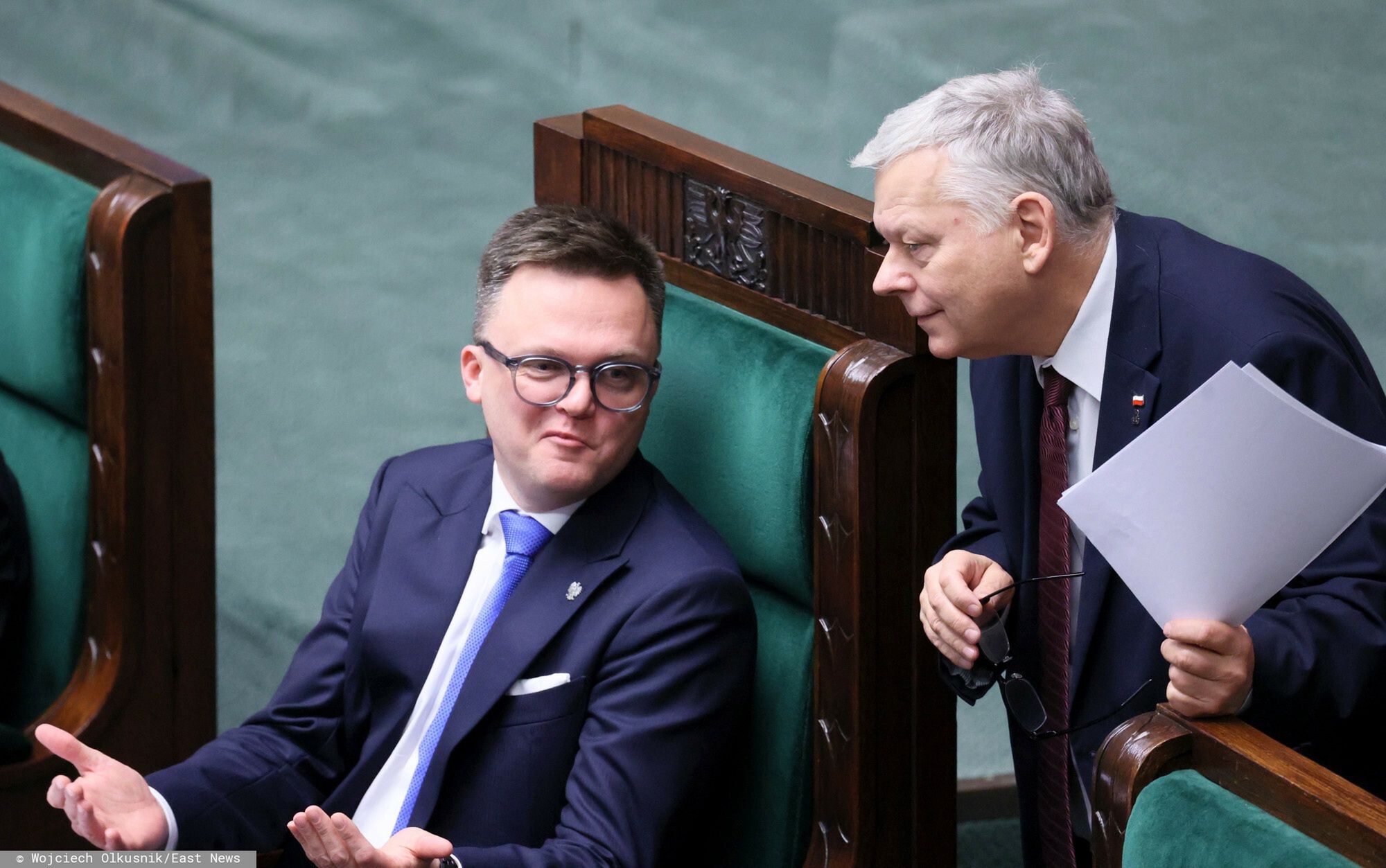 Szymon Hołownia i Marek Suski