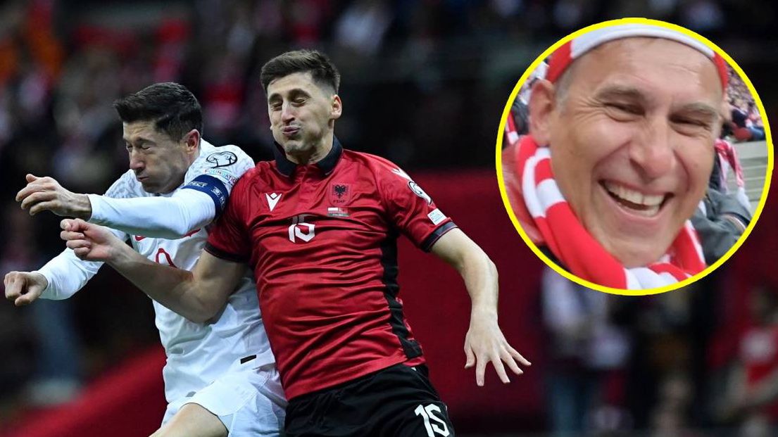 Zdjęcie z meczu Polska - Albania, w miniaturce Robert Korzeniowski