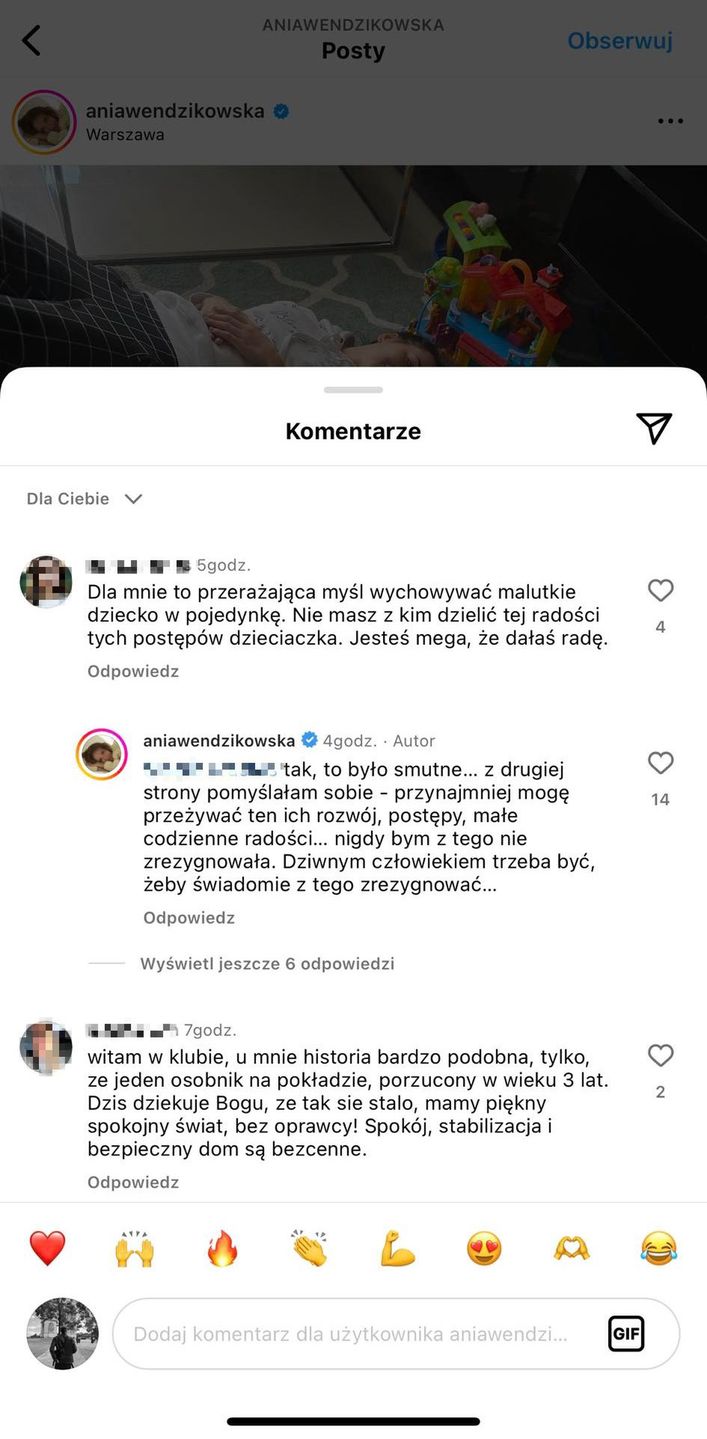 Odpowiedź Anny Wendzikowskiej na komentarz fanki