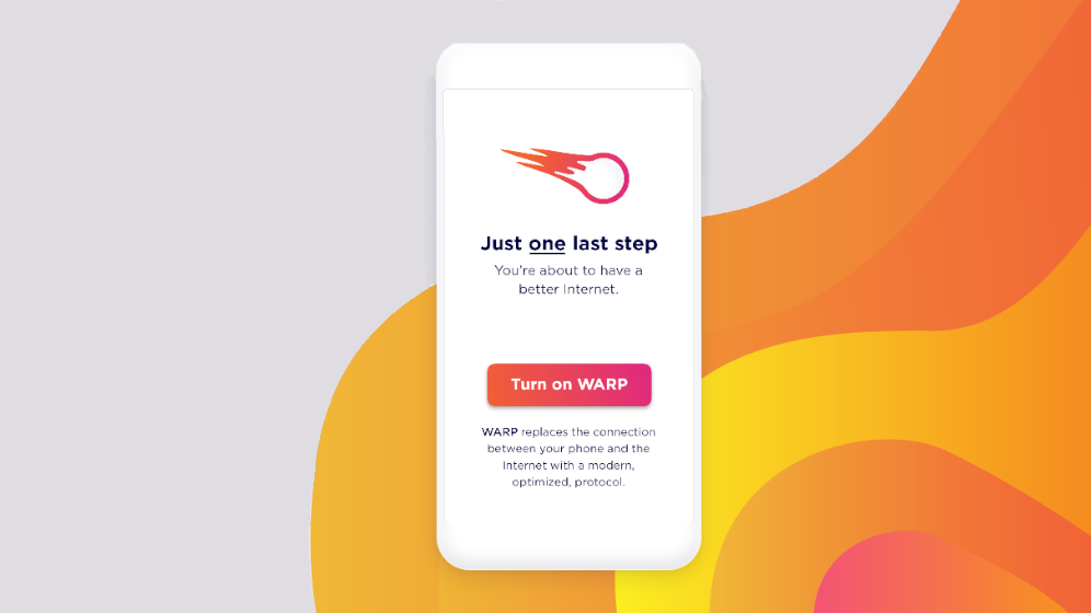 Aplikacja Cloudflare 1.1.1.1 z VPNem WARP (fot. Cloudflare)