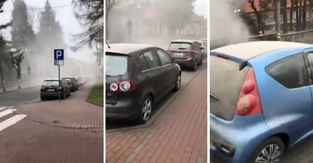 Szary pył nad Wadowicami. Mieszkańcy mają problemy z oddychaniem