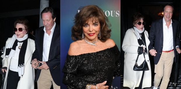 91-letnia Joan Collins na randce z młodszym o 33 lata mężem. Pozazdrościć wigoru?