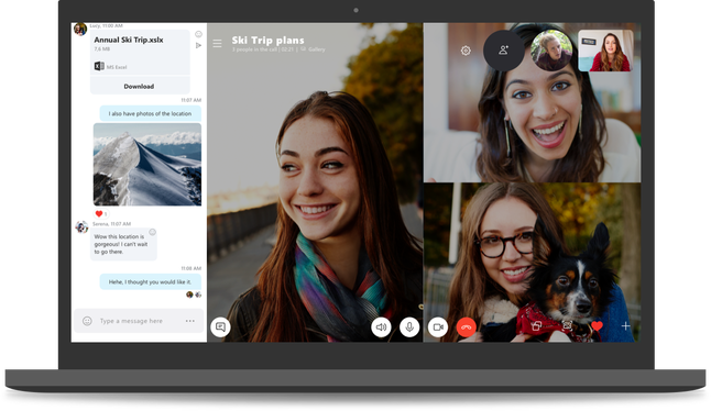 Nowy interfejs Skype'a na PC całymi garściami czerpie z aplikacji mobilnych.