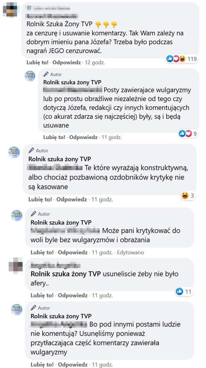 Odpowiedź TVP ws. krytycznych komentarzy na profilu "Rolnik szuka żony"