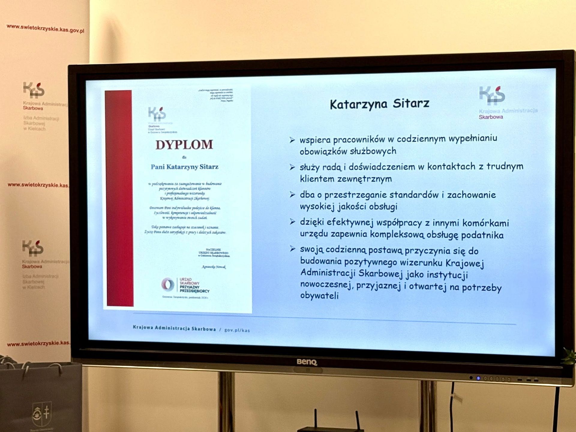 Urząd Skarbowy w Ostrowcu Świętokrzyskim wyróżniony przez przedsiębiorców