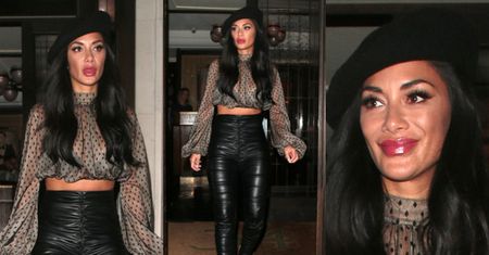 Monstrualne wargi Nicole Scherzinger wychodzą z londyńskiej restauracji