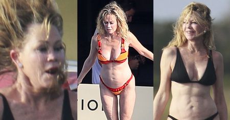 61-letnia Melanie Griffith odsłania wyćwiczoną sylwetkę na jachcie w Hiszpanii (ZDJĘCIA)