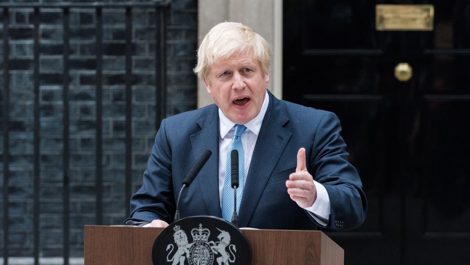 LONDON, UNITED KINGDOM - SEP 02:  British Prime Minister Boris Johnson makes a statement to the media outside 10 Downing Street on 02 September 2019 in London, England. Boris Johnson has reiterated his aim to leave the EU with a negotiated deal on 31 October 2019 amid speculations that a general election could be called should the MPs legislate against no-deal Brexit when Parliament returns tomorrow. (Photo credit should read Wiktor Szymanowicz / Barcroft Media via Getty Images)