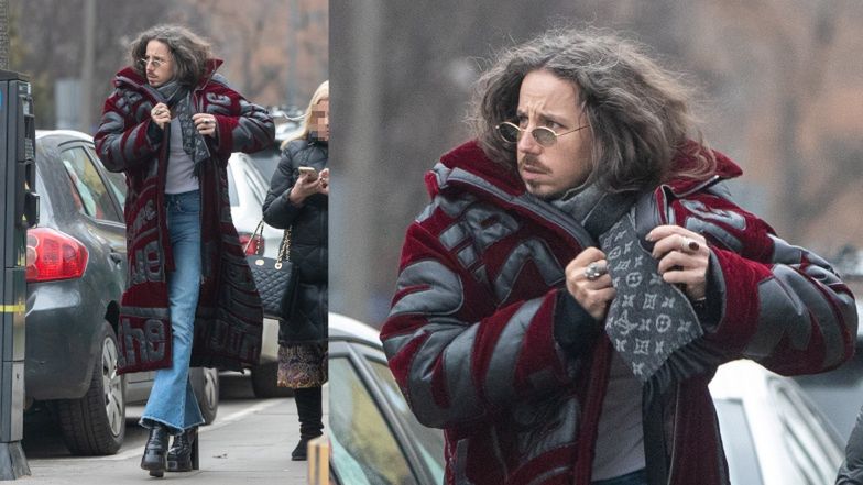 Michał Szpak na mrozie