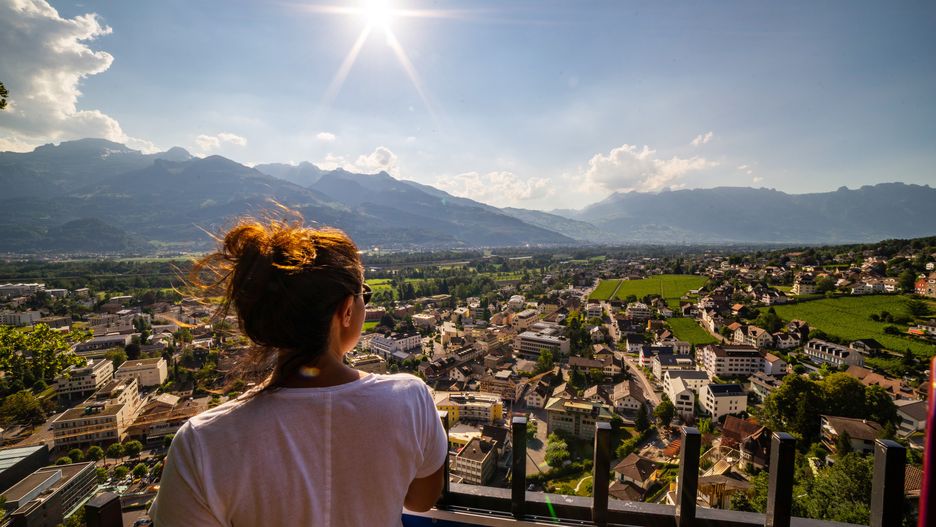 Widok na panoramę Vaduz