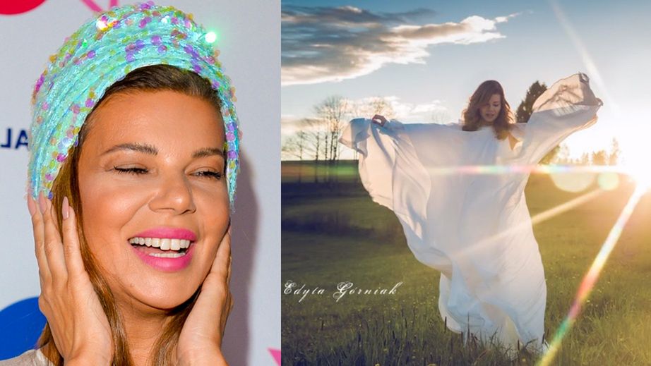Edyta Górniak odziana w biel niczym anielica zapowiada nowy singiel 