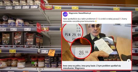 Spojrzał na paragon i bardzo się zdziwił. Dwie różne ceny, ten sam produkt