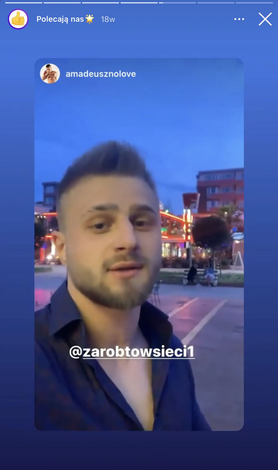 Influencerzy reklamujący profil na Instagramie