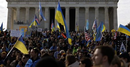 "Putin jest diabłem". Proukraińska manifestacja w Waszyngtonie