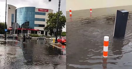 Gwałtowna ulewa nad Toruniem. Miasto zalane. Są nagrania