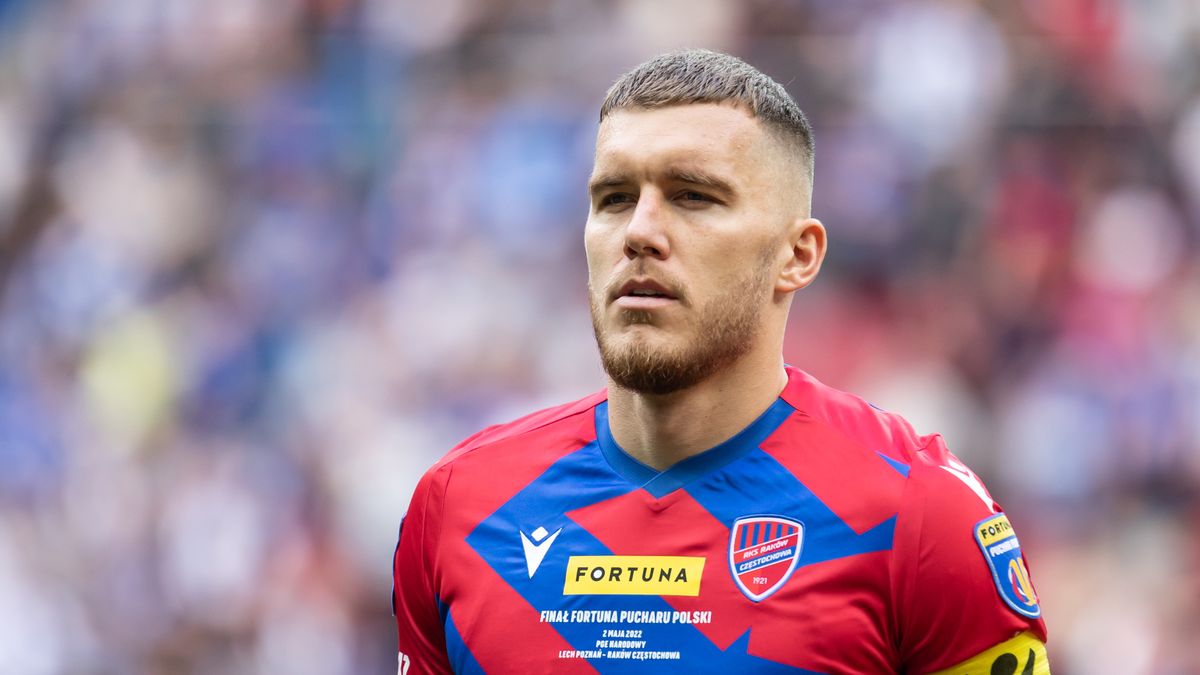 WARSAW, POLAND - 2022/05/02: Tomas Petrasek of Rakow seen during Fortuna Polish Cup final match between Lech Poznan and Rakow Czestochowa at PGE National Stadium. Final score; Lech Poznan 1:3 Rakow Czestochowa. (Photo by Mikolaj Barbanell/SOPA Images/LightRocket via Getty Images)