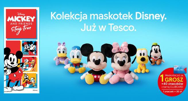 Tesco rusza z największą w swojej historii akcją lojalnościową, w której można zdobyć maskotki Disneya