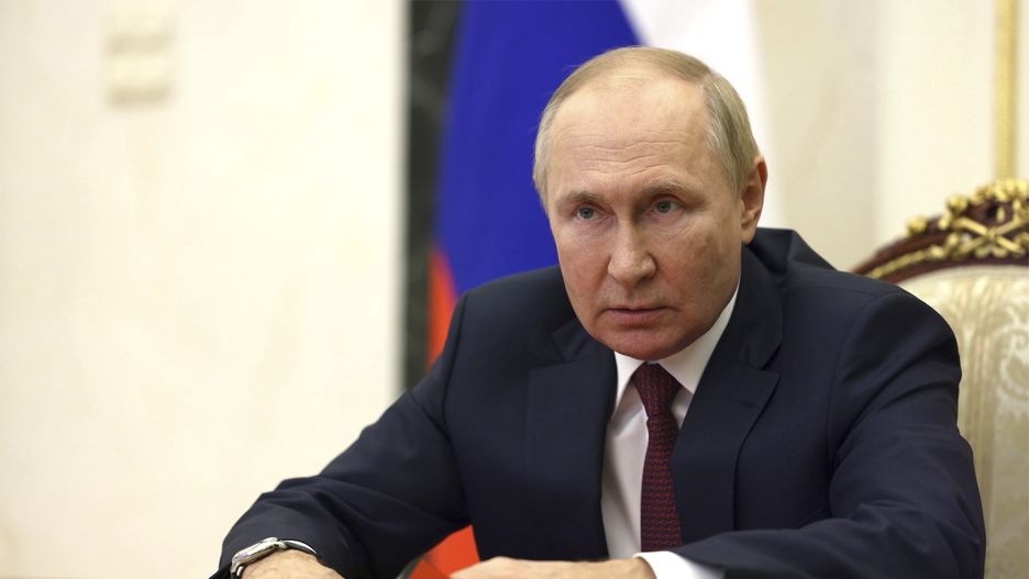 Russian President Putin Meets with Russian Security Council
September 29, 2022, Moscow, Moscow Oblast, Russia: Russian President Vladimir Putin chairs a video conference meeting of the permanent members of the Security Council at the Kremlin, September 29, 2022 in Moscow, Russia.,Image: 726984793, License: Rights-managed, Restrictions: , Model Release: no, Credit line: Gavriil Grigorov/Kremlin Pool / Zuma Press / Forum
Gavriil Grigorov/Kremlin Pool / Zuma Press / Forum
Vladimir, Putin, security, council, national, nuclear, threat, Donbass, annexation, government, official, patriotic, education, conscription, economy, economic, situation, sanctions, Russian, Federation, teleconfernce, videoconference, remote, meeting, virtual, zoom, call, United, Russia, office, room, domestic, issues, policy, Ukraine, conflict, crisis, Russia-Ukraine, war, Putins, War, Invasion, Moscow, unmasked, maskless, pandemic, COVID-19, coronavirus, world, leader, President, politician, politics, political, dictator, authoritarian, inside, indoors, strongman, general, view, sitting, seated, one, person, looking, left, portrait, half-length, horizontal, Kremlin, Pool, zho, handout, public, domain, ho, zhandout, Vladimir.Putin_20220929_052.jpg, Press, 20220929_zaa_p138_047.jpg, category_code_int