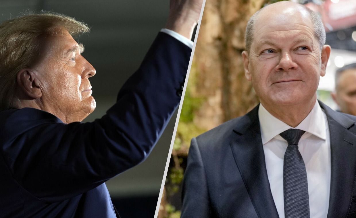 Donald Trump (from the left), Olaf Scholz